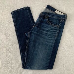 Women’s 27 RAG & BONE Dre Low Rise Slim Boyfriend Medium Dark Wash Jeans Mission
